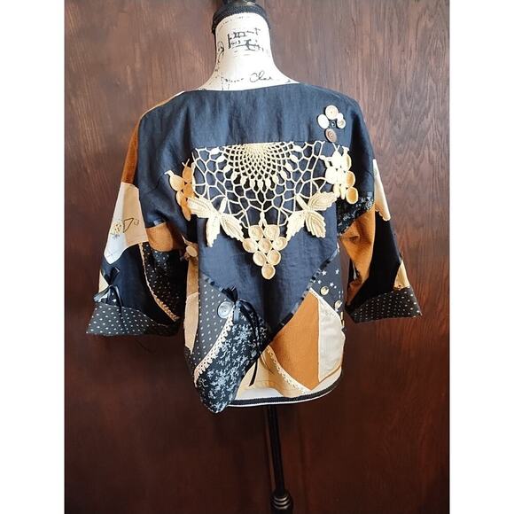 Scott August By O’Dell House Multi Media Mixed Print Plus Size 1X Vintage Artsy - Picture 9 of 14